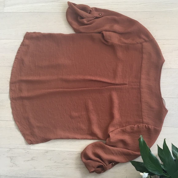 ZARA Chiffon 3/4 Sleeve Top - Picture 4 of 4